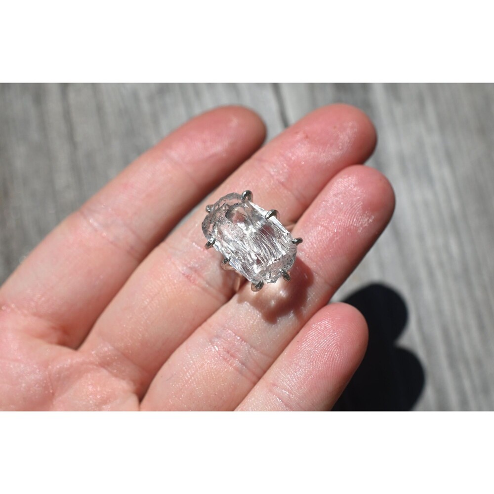 Engagement rings, 7.25 carats, raw diamond ring, raw stone ring, alternative eng